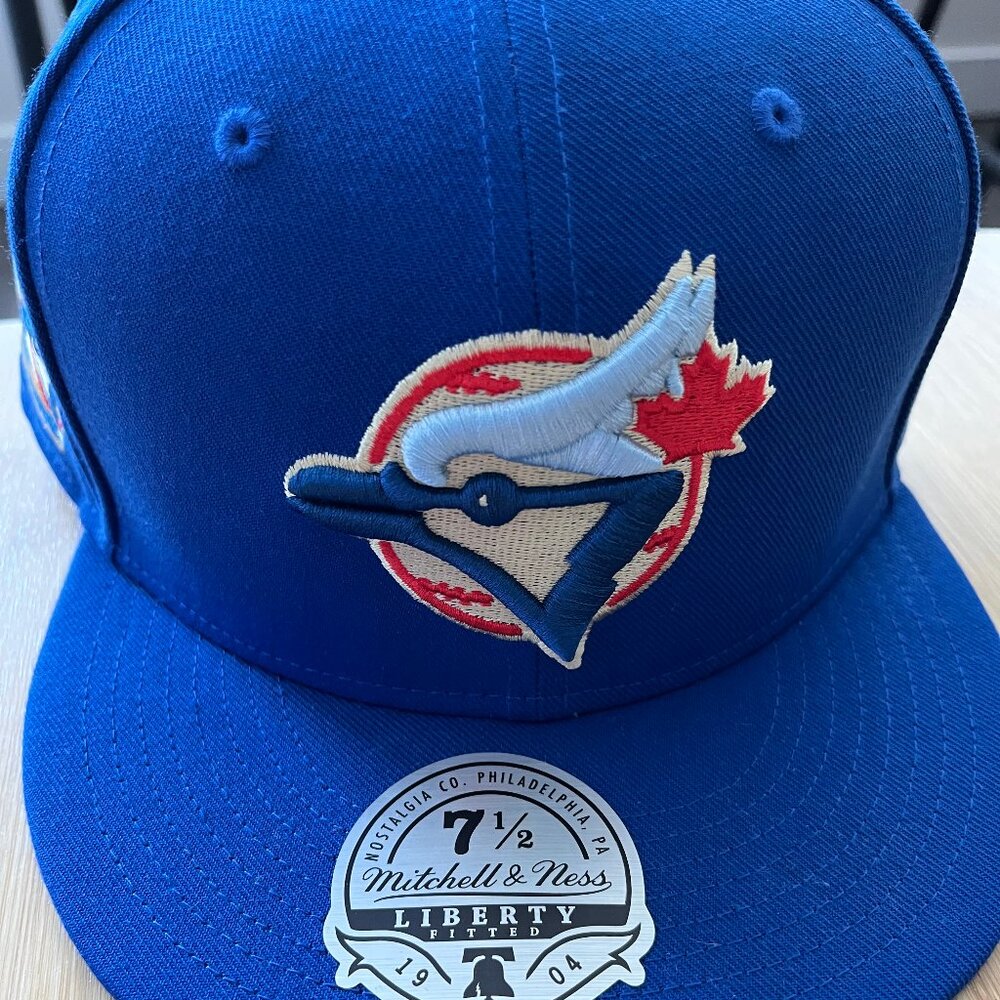 Toronto Blue Jays Mitchell & Ness Liberty Fitted Hat- Multiple Sizes